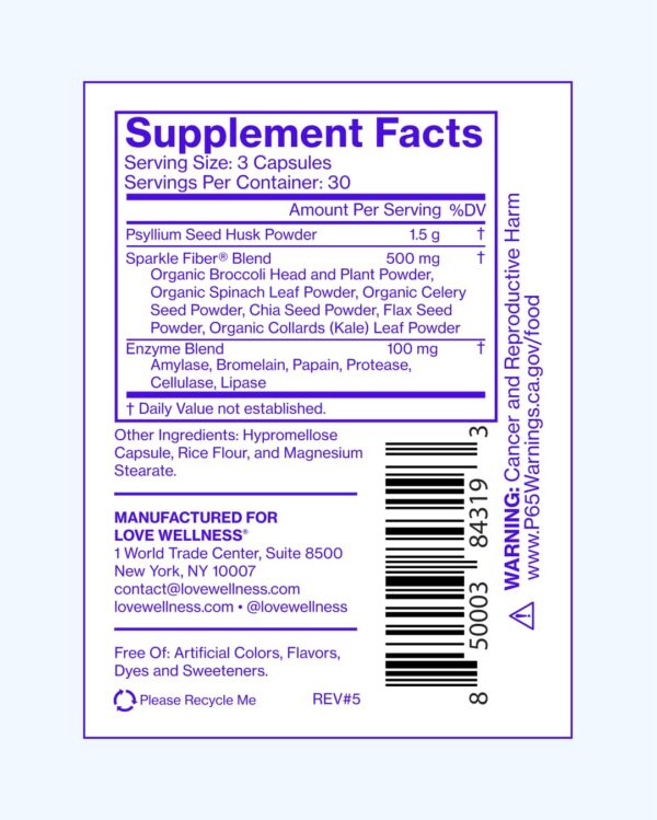 Caja de suplemento de fibra Love Wellness Sparkle Fiber