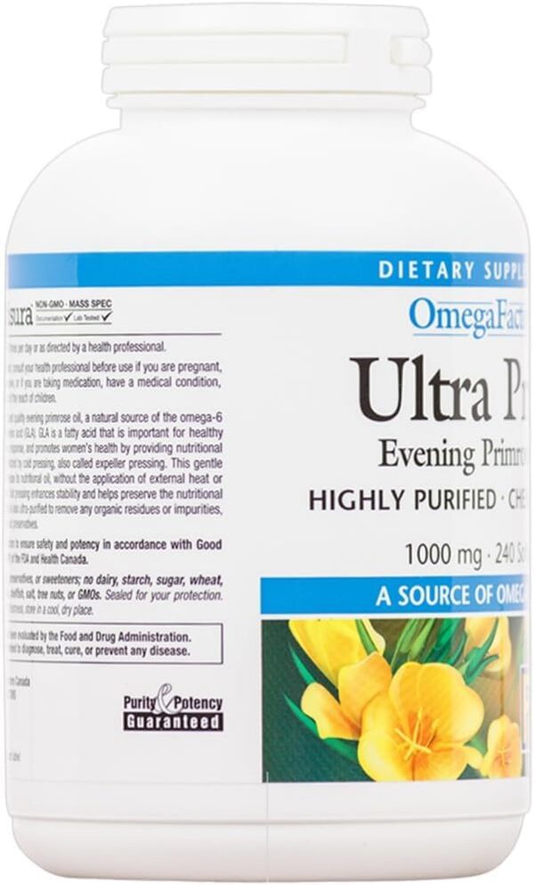 Version 1.0.0 Caja suplemento Natural Factors Ultra Prim aceite de onagra