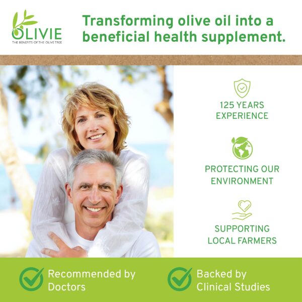 Caja de suplemento Olivie cápsulas extracto hoja de olivo orgánico