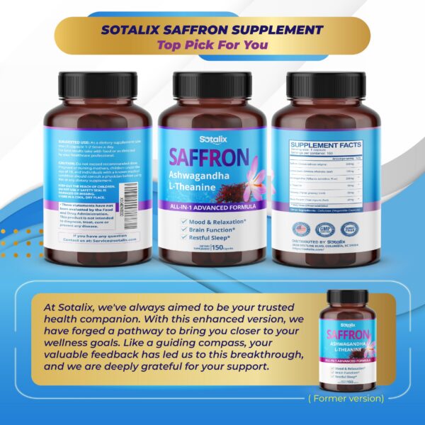 Caja del suplemento Sotalix Azafrán 150 cápsulas