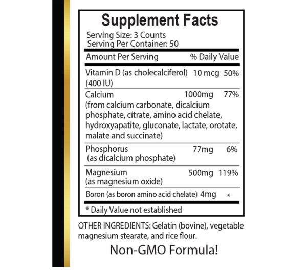 Etiqueta y composición Calcium Magnesium