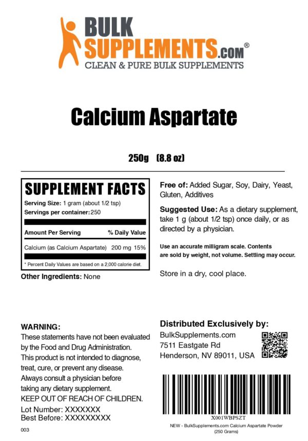 Uso en bebidas con Calcium Aspartate Powder