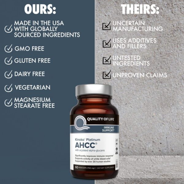 Version 1.0.0 Calidad AHCC Kinoko Platinum 750 mg multipaquete