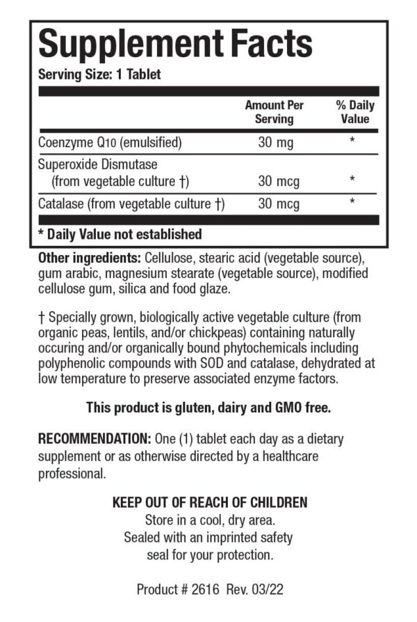 Version 1.0.0 Calidad certificada GMP e ISO Biotics Research CoQZyme