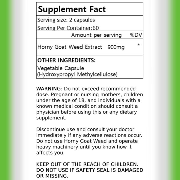 Version 1.0.0 Calidad certificada GMP suplemento epimedium Horny Goat Weed