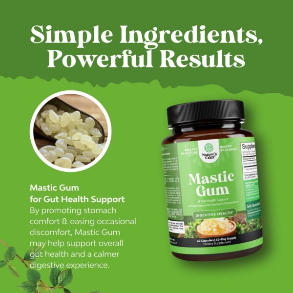 Calidad garantizada suplemento goma de mastiha fabricado en EE.UU.