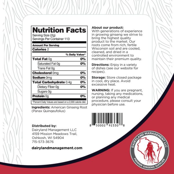 Calidad de ginseng americano Dairyland Wisconsin
