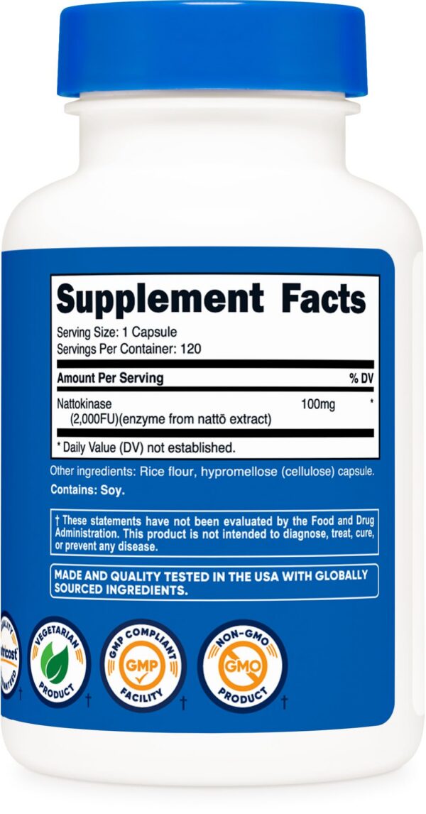 Version 1.0.0 Calidad Nutricost Nattokinase 2000FU probado en laboratorio