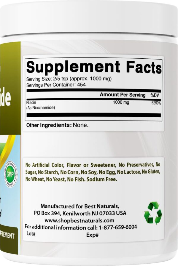 Calidad superior Best Naturals niacinamida polvo
