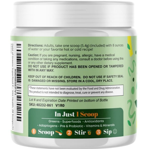 Campo de verdes Field of Greens polvo superfood para salud