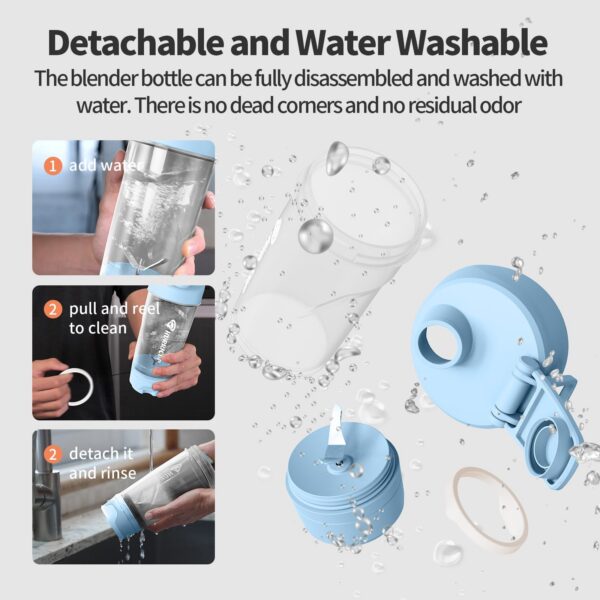 Version 1.0.0 Capacidad y marcas de la botella WONDER CORE 22 oz azul