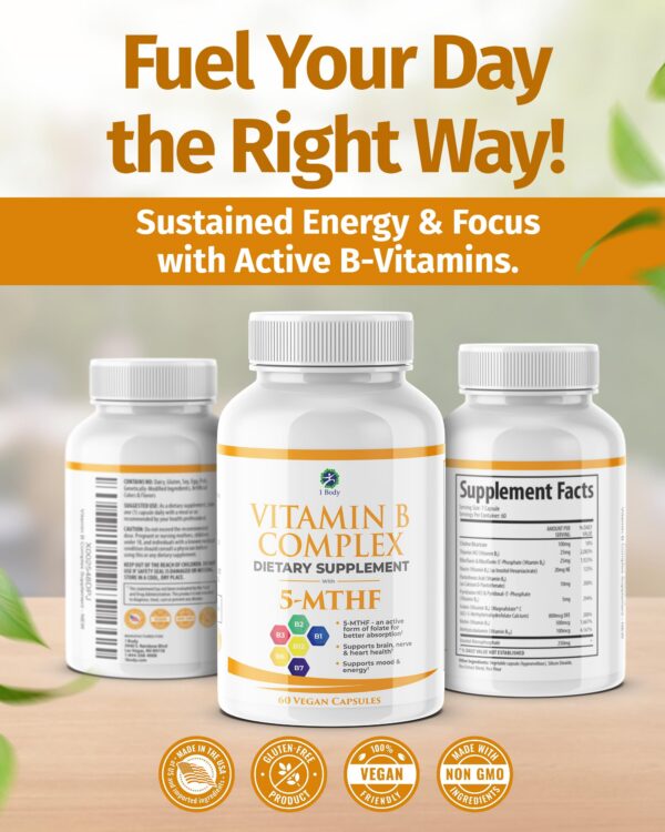 Cápsulas B Complex en primer plano