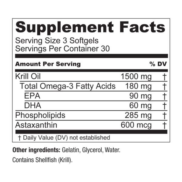 Cápsulas de aceite de krill con antioxidante astaxantina de calidad