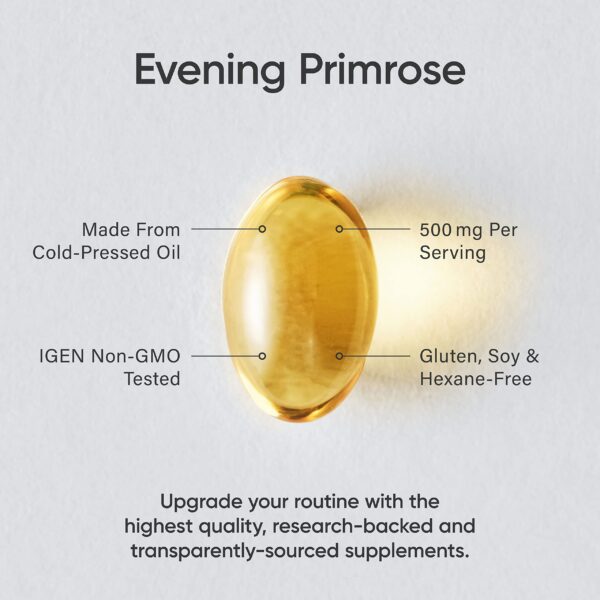 Cápsulas aceite onagra Sports Research sin gluten y soja