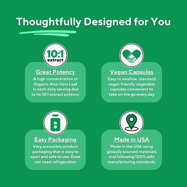 Cápsulas de Aloe Vera Vitapia vista lateral