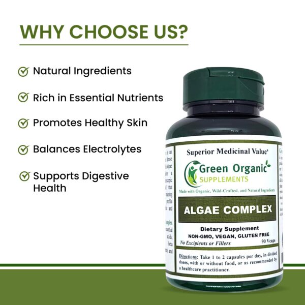 Cápsulas naturales algas y chlorella Green Organic