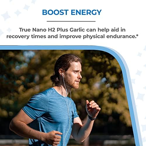 Cápsulas antioxidantes True Nano H2 con ajo frasco