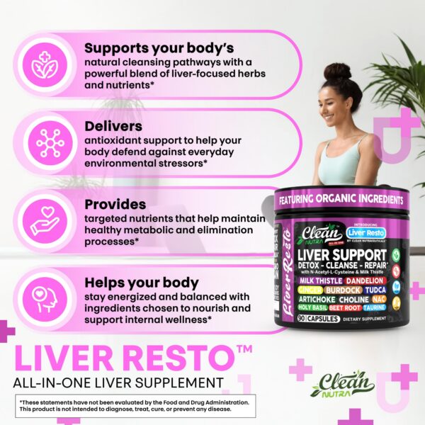 Cápsulas de apoyo hepático orgánico