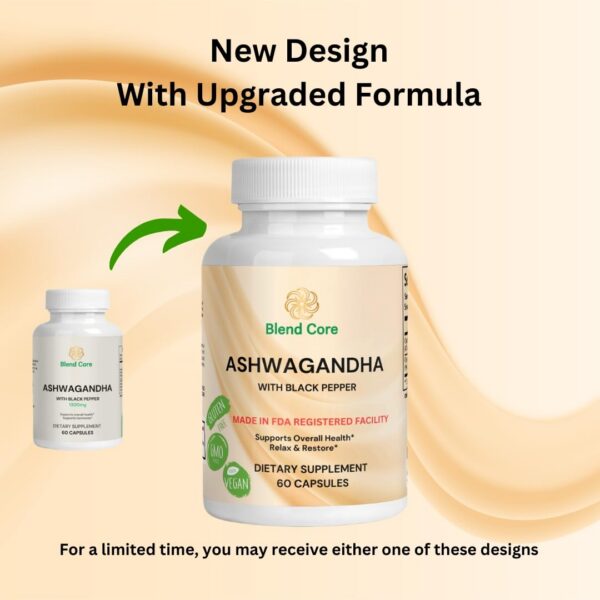 Cápsulas Ashwagandha Blend Core para salud mental