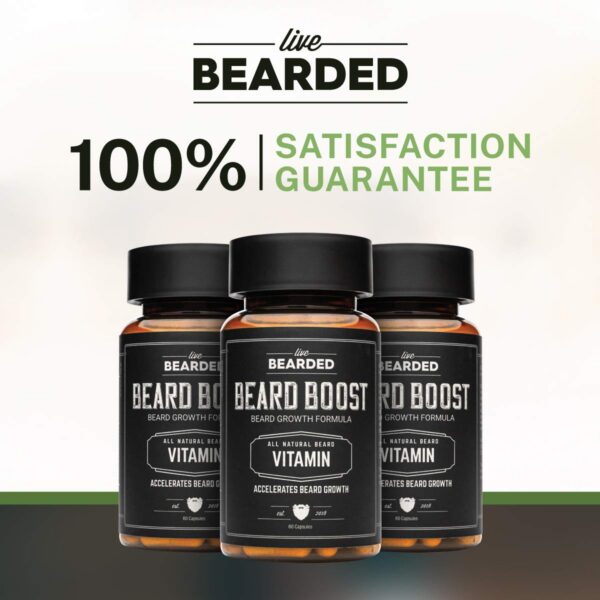 Live Bearded Beard Boost suplemento con biotina y zinc para barba