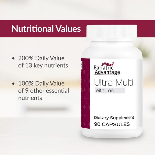 Cápsulas Bariatric Advantage multivitamínico con hierro y vitaminas