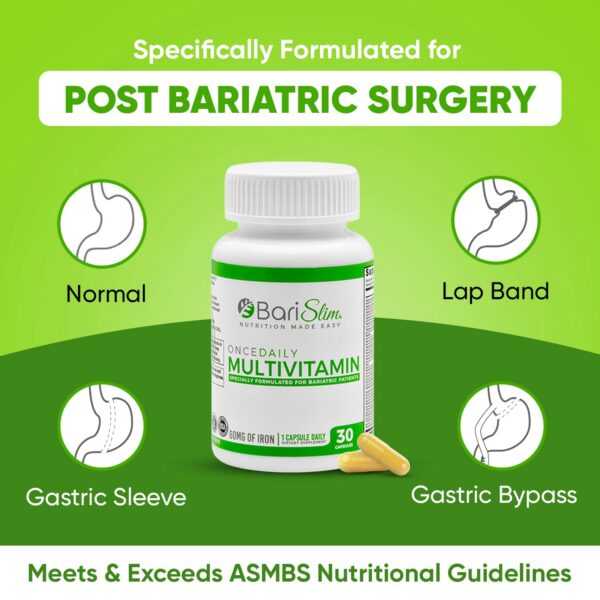 Cápsulas BariSlim multivitamínico con 22 nutrientes vitales