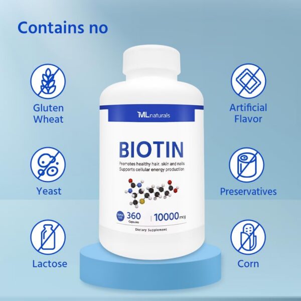 Version 1.0.0 Cápsulas biotina para fortalecer cabello y energía celular