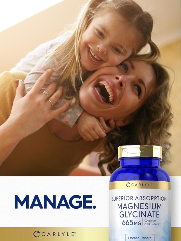 Cápsulas blancas Carlyle Magnesio Glicinato 665 mg