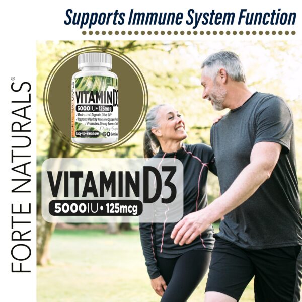 Cápsulas blandas vitamina d3 para estómagos sensibles FORTE NATURALS