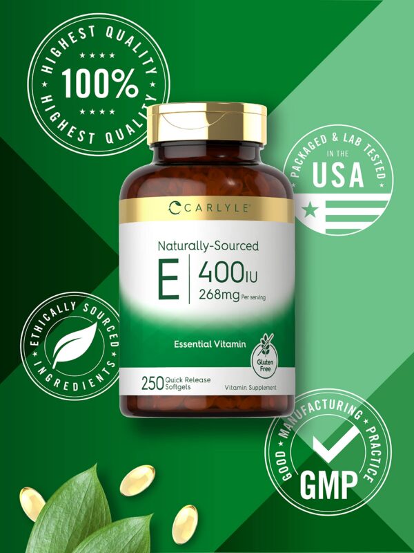Cápsulas blandas vitamina e Carlyle 400 ui sin aditivos artificiales