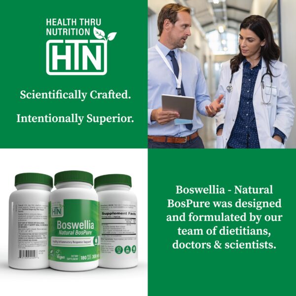 Version 1.0.0 Cápsulas boswellia suplementarias Health Thru Nutrition paquete abierto