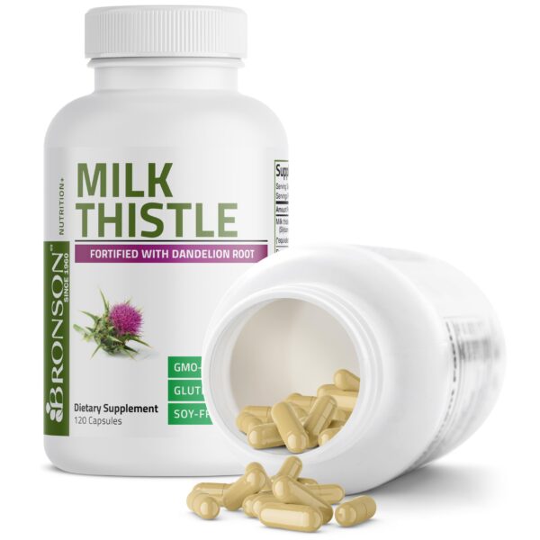 Cápsulas Bronson cardo mariano antioxidante y detox