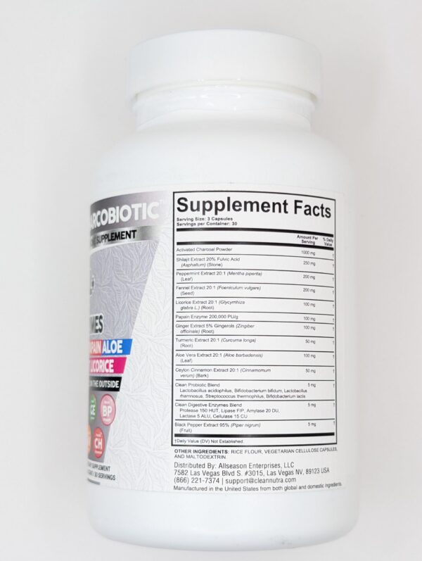 Cápsulas carbón activado con probióticos para digestión