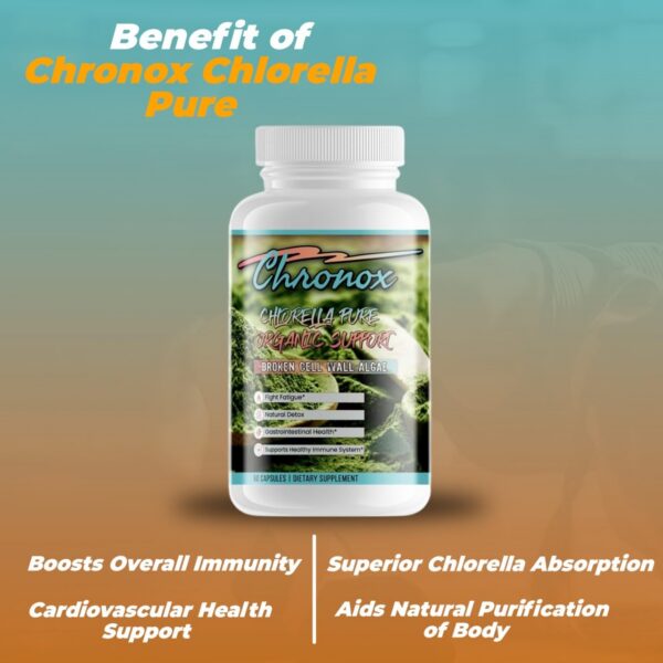 Cápsulas de chlorella orgánica para detox y bienestar Chronox