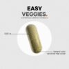 Cápsulas Codeage Easy Veggies sobre fondo verde