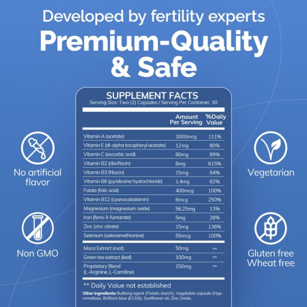 Cápsulas Conceive Plus fertilidad masculina para aumentar conteo de esperma