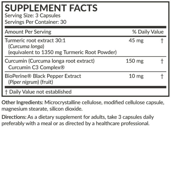 Cápsulas de cúrcuma Futurebiotics para antioxidante y soporte digestivo