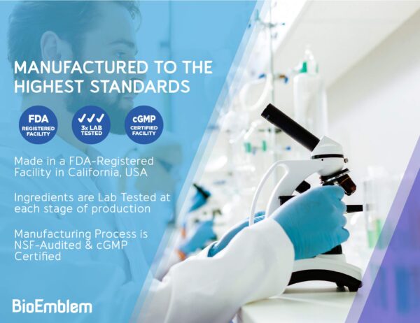 Suplemento orgánico de cúrcuma para salud articular BioEmblem