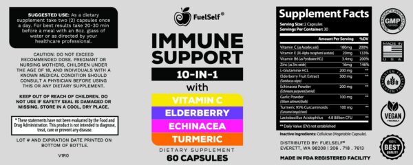 Cápsulas con cúrcuma y probióticos para salud inmunológica
