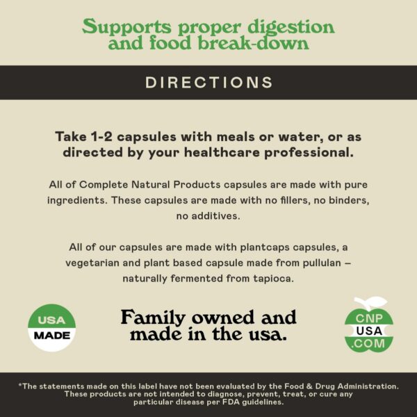 Cápsulas de enzimas digestivas probióticas en frasco