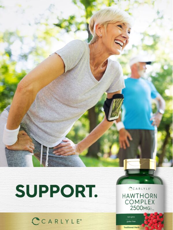 Cápsulas de espino blanco en frasco Carlyle