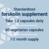 Cápsulas de Forskolin Life Extension sobre fondo blanco