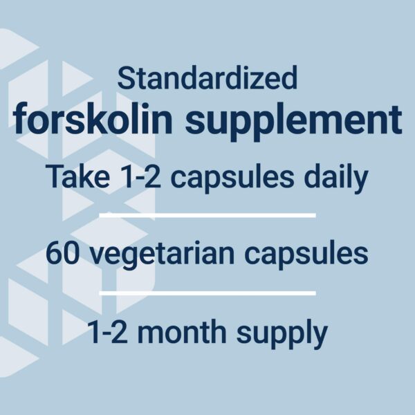 Cápsulas de Forskolin Life Extension sobre fondo blanco