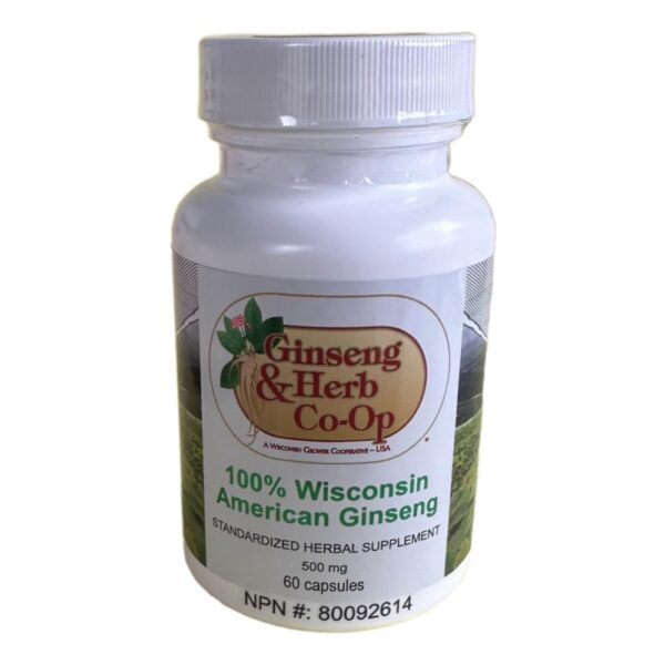 Cápsulas ginseng sin rellenos ni binders, 60 paquetes
