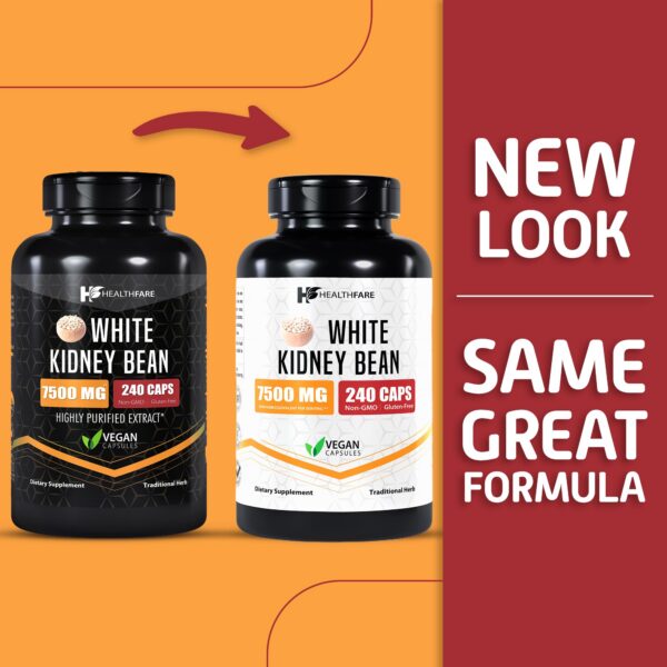 Cápsulas Healthfare sin GMO y sin gluten frijol blanco