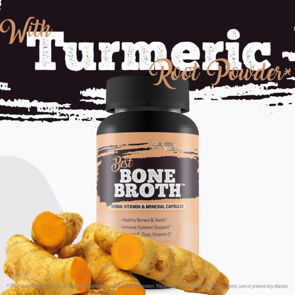 Cápsulas con hierbas y vitaminas Best Bone Broth salud ósea