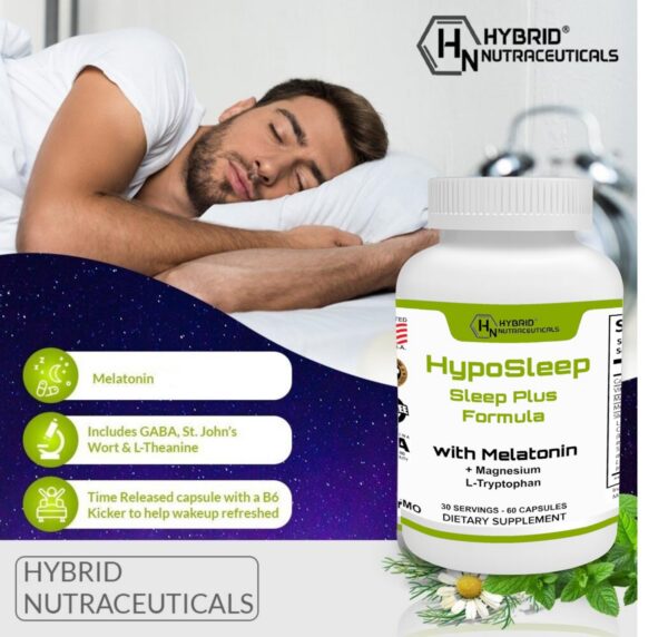 Cápsulas HypoSleep para adulto con melatonina y 5-HTP
