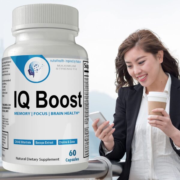 Cápsulas IQ Boost nutra4health para memoria y enfoque