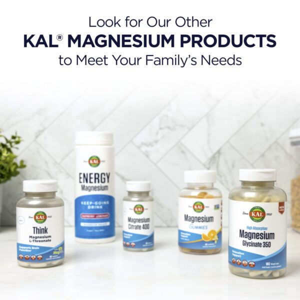 Cápsulas KAL Stress B Mag Glisinato suplemento para ánimo saludable