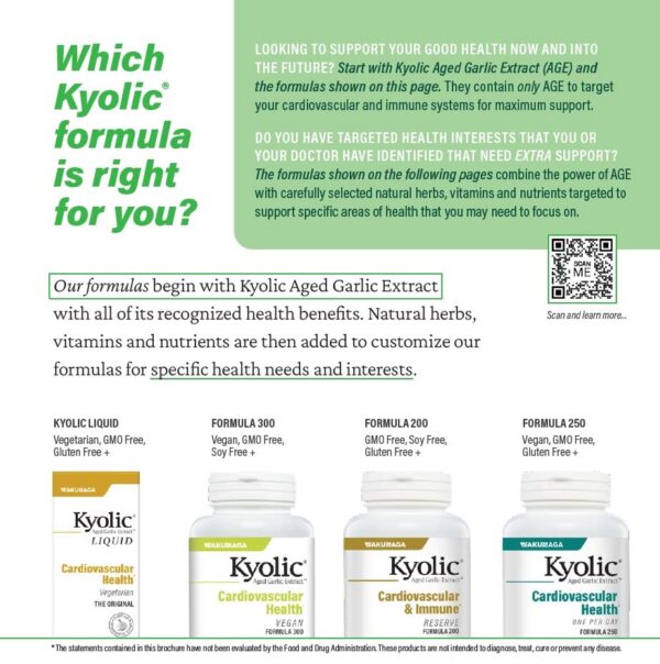 Kyolic cápsulas ajo envejecido fórmula 300 perfil